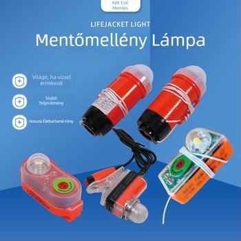 Mentőöves és mentőmellényes fény, önfénylő tengeri biztonsági fény, tengervíz-akkumulátorral és lítium-akkumulátorral