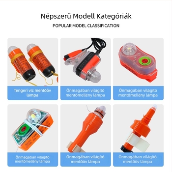 Mentőöves és mentőmellényes fény, önfénylő tengeri biztonsági fény, tengervíz-akkumulátorral és lítium-akkumulátorral