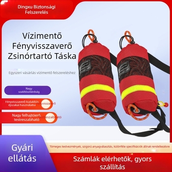 Úszó mentőkötelek tároló táska, fényvisszaverő kötéllel