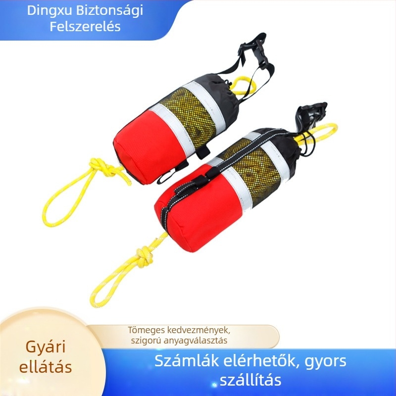 Úszó mentőkötelek tároló táska, fényvisszaverő kötéllel