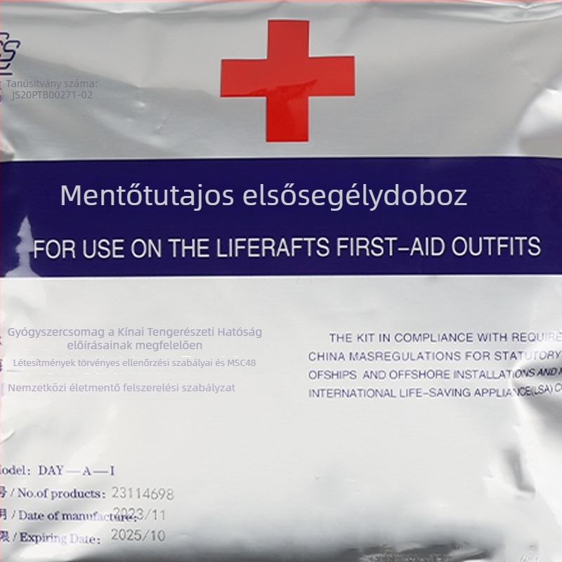 Személyre szabott elsősegély-készlet felfújható mentőcsónakhoz