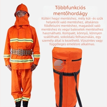 Tűzoltó mentőágy, összecsukható puha görgős hordágy, sürgősségi életmentő hordágy, multifunkcionális hordágy