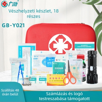 18 részes autós vészhelyzeti elsősegély-készlet, hordozható EVA túlélőkészlet kültéri biztonsághoz