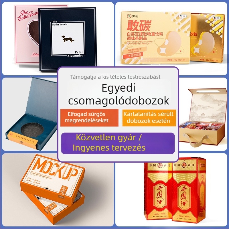 Teajándékdoboz két részes fedéllel, testreszabható csomagolás