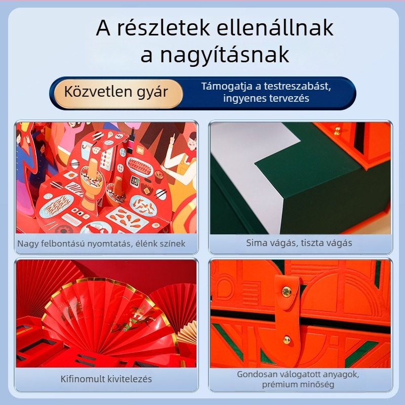 Teajándékdoboz két részes fedéllel, testreszabható csomagolás