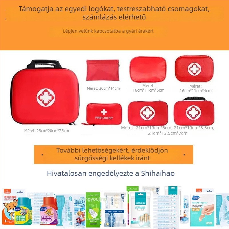 8/21 összetevőkkel testreszabott hordozható elsősegély-készlet, kültéri túlélő utazási készlet, jármű sürgősségi mentőkészlet