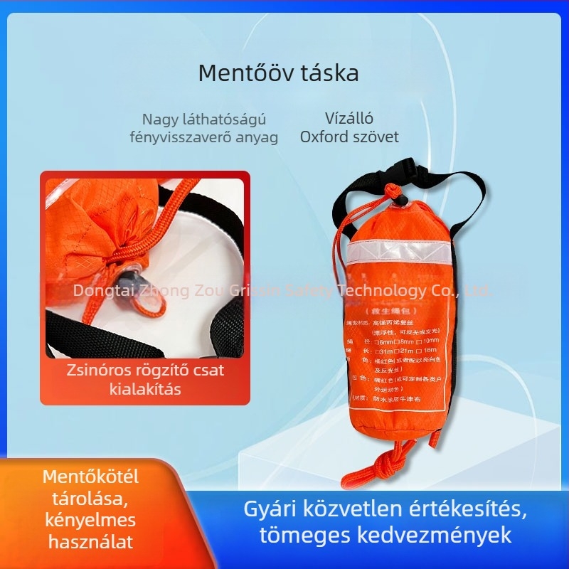 Szakmai lebegő életmentő kötél dobózsákkal hajózási mentéshez