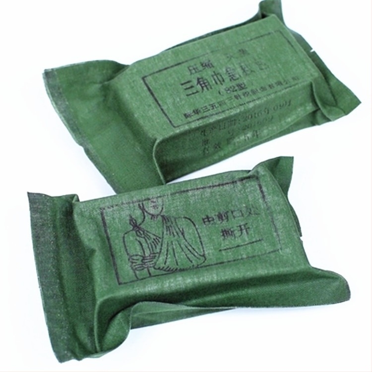 Jihua 354382 háromszögletű kötés hevederrel, 100% pamut, extra vastag, modell 82, elsősegély-képzéshez