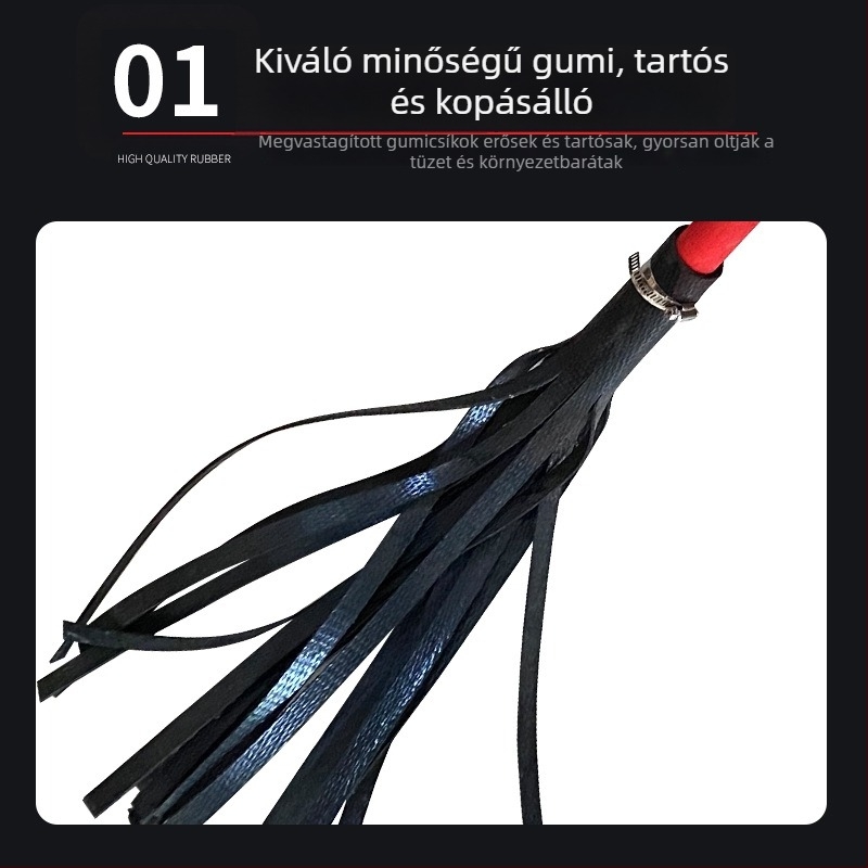 Erdői tűzoltó készlet No. 2: seprő No. 2 tűzoltó eszközök: tüzelő korbács, gumis mop, tűzgyújtó fáklya