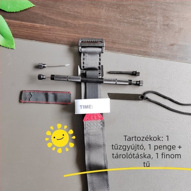 Kültéri mentőeszköz: forgó tourniquet egy kézzel működtethető