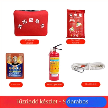 Szállodák és kiadó szobák számára készült tűzvédelmi vészhelyzeti készlet, árvíz- és földrengés elleni védelem, otthoni orvosi készlet és tűz esetére evakuációs készlet