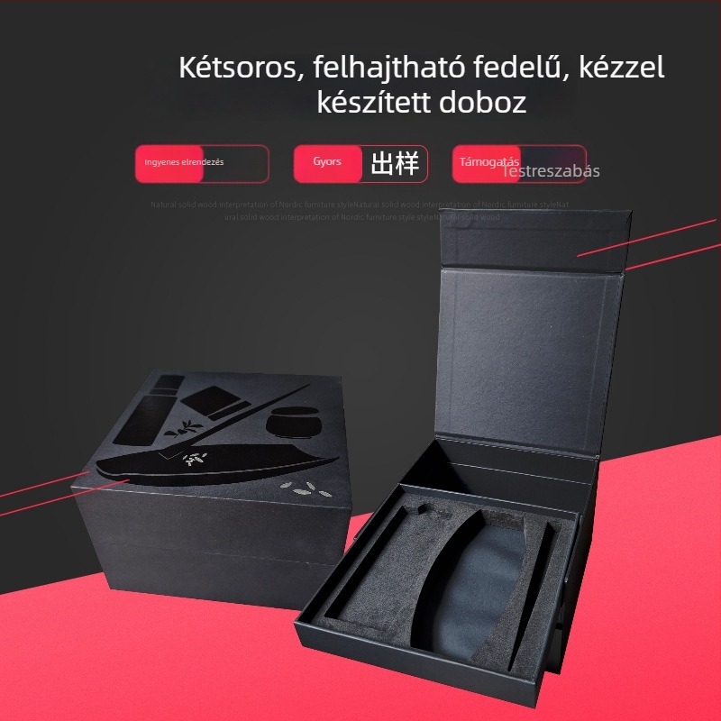 Fedéllel ellátott ajándékdoboz figuráknak és gyűjteményeknek, négyszögletes teásdoboz csomagolás, testreszabható ajándékdoboz