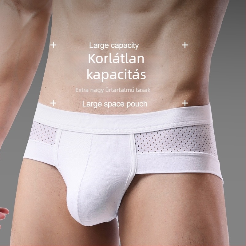 Férfi modal alsónemű hálós mintával, középmagas derék, EU/US szabás