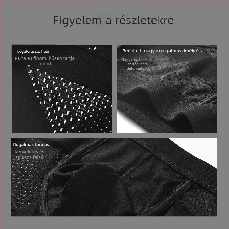 Férfi modal alsónemű hálós mintával, középmagas derék, EU/US szabás