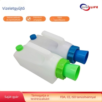 1000 ml-es urinál, ágyhoz kötött betegek számára, uniszex, hordozható
