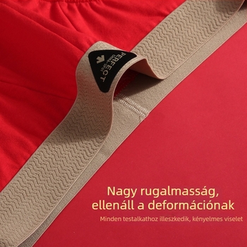 Piros férfi pamut háromszög fazonú alsónadrág antibakteriális, minden évszakra