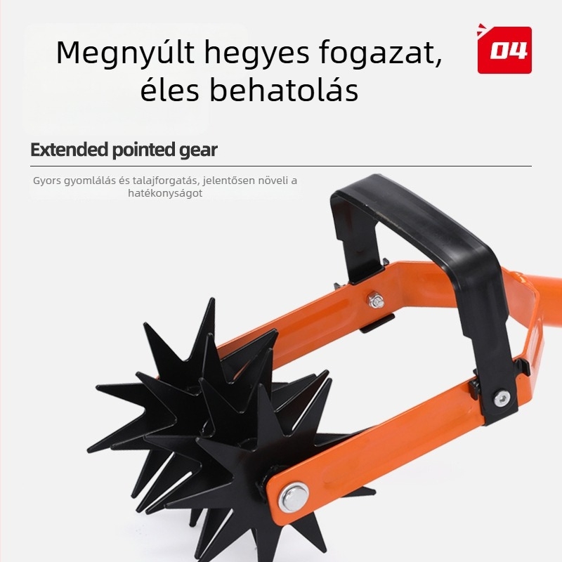 Beállítható forgó talajművelő eszköz, 2-in-1 kertészeti eszköz gyomirtáshoz és talaj fellazításához