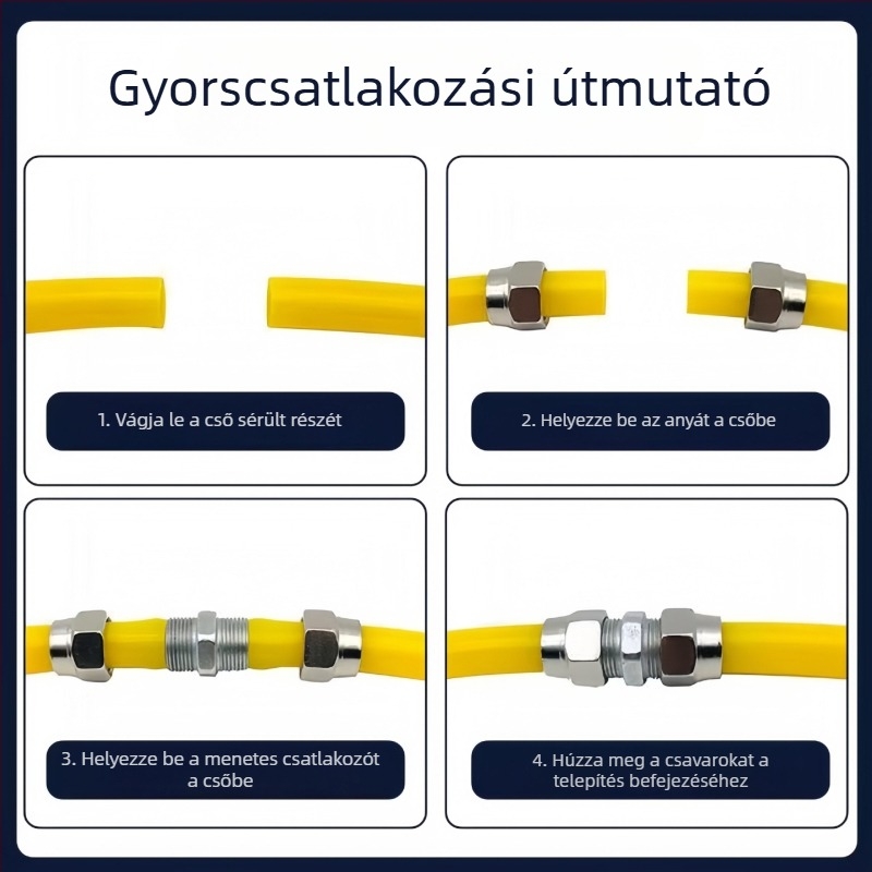 4–16 mm-es levegőcső gyorscsatlakozó készlet teherautókhoz és utánfutókhoz