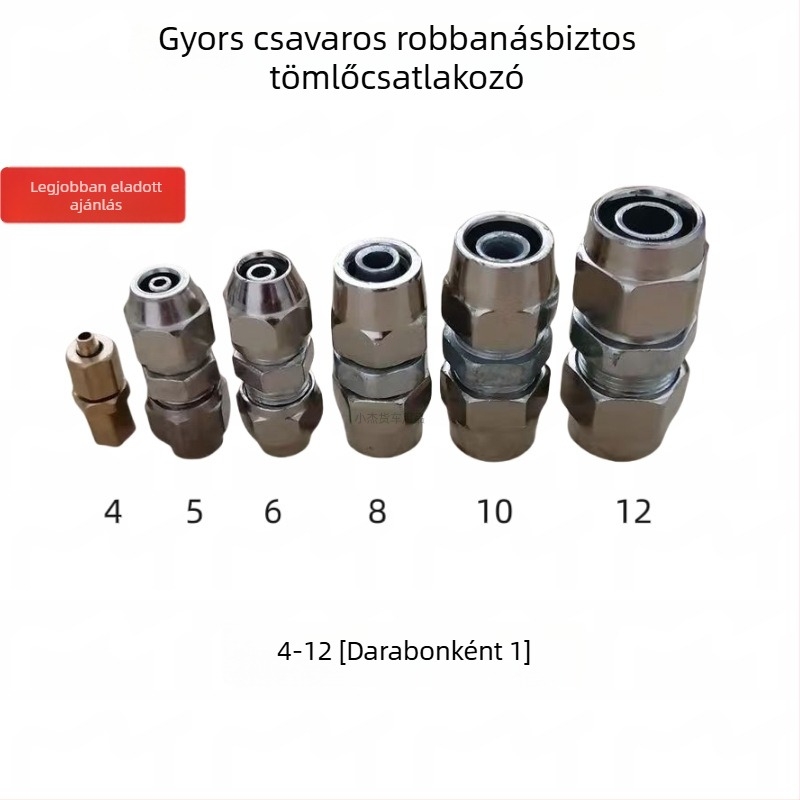 4–16 mm-es levegőcső gyorscsatlakozó készlet teherautókhoz és utánfutókhoz