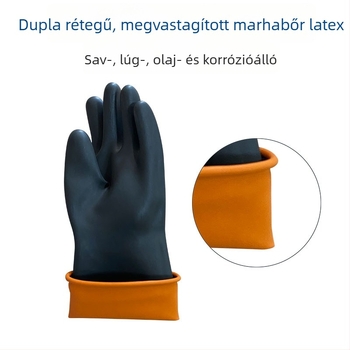 Orioles meghosszabbított és megerősített latex ipari kesztyűk sav- és lúgállósággal, 55 cm; 35 cm kémiailag ellenálló, korrózió- és kopásálló kesztyűk, 45 cm