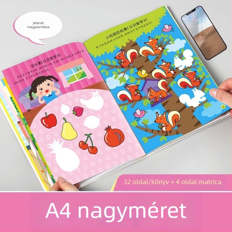 Matematika tanulását segítő matricás könyv 2–6 éveseknek: Koncentrációt fejlesztő matricák