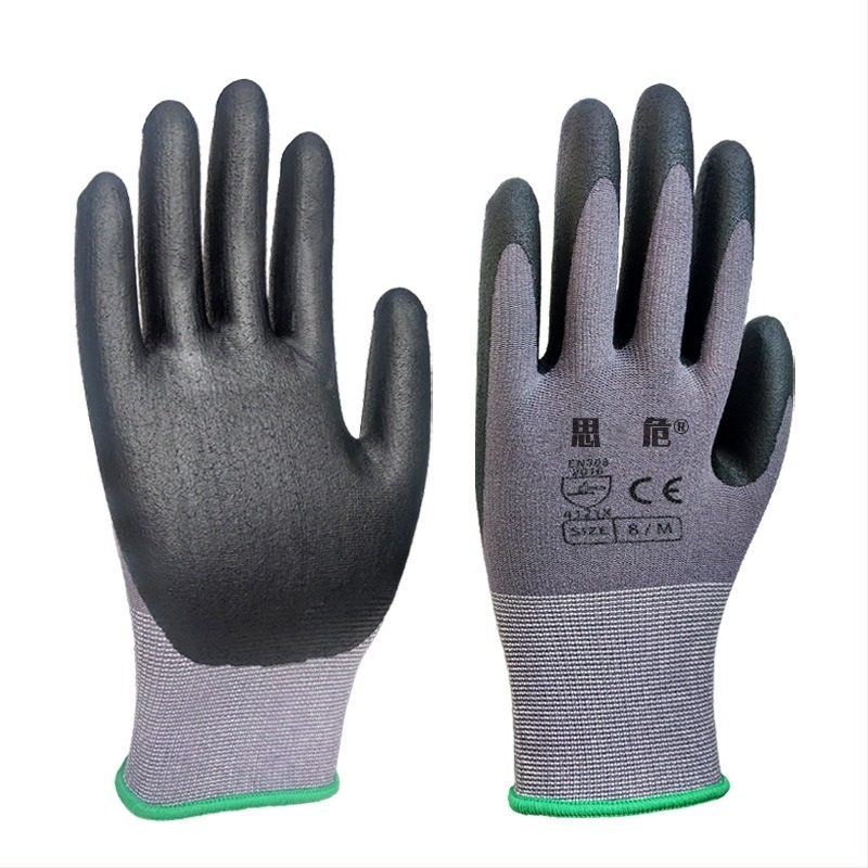 S70313 Nylon-nitril habosított munkakesztyűk, lélegzők, kopásállók, csúszásmentesek, vízállóak és olajállóak