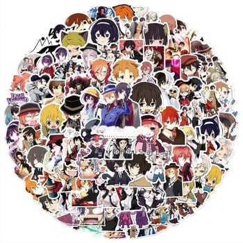 100 darab Bungo Stray Dogs graffiti matricák – vízálló PVC matricák poggyászhoz, noteszhez, gördeszkához és sisakhoz