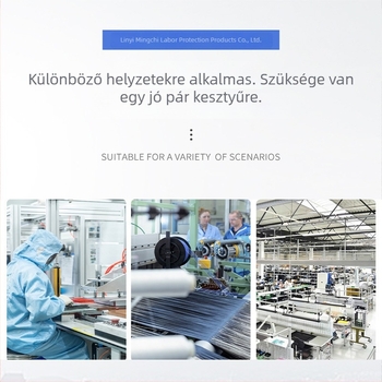 PVC kesztyű pamut béleléssel, vízálló és olajálló, vegyi ellenálló munkavédelmi kesztyűk építéshez.