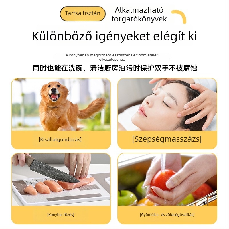 Egyszer használatos PE védő kesztyűk, vastított kivitelben, tisztításra, kozmetikai és élelmiszer-feldolgozásra, víz- és olajálló.