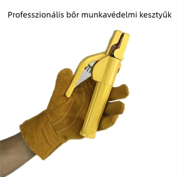 Rövid bőrhegesztő kesztyűk, marhabőr, teljes bőr, lángálló, hőszigetelt, égési védelem
