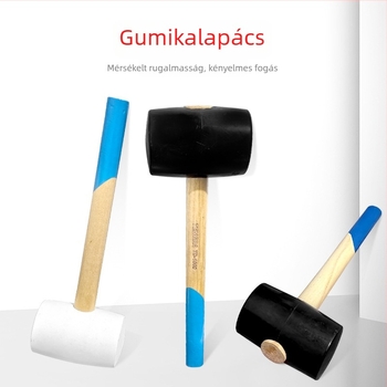 Gumi kalapács fa fogantyúval kerámia csempék és padlóburkolatok telepítéséhez