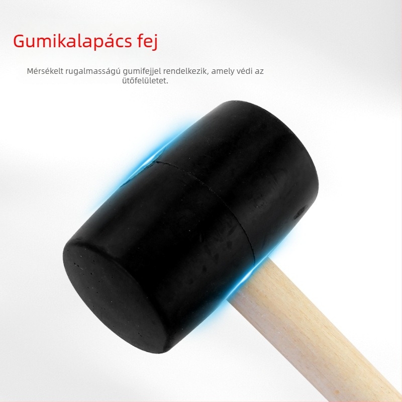 Gumi kalapács fa fogantyúval kerámia csempék és padlóburkolatok telepítéséhez
