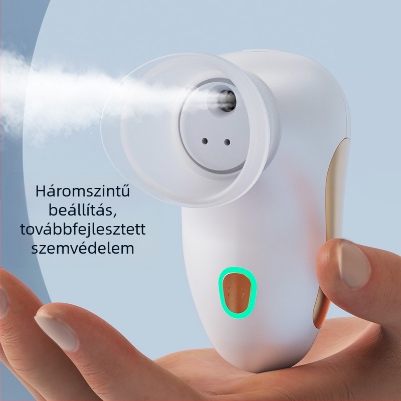 Hordozható elektromos szemmosó készülék nano permettel a hidratálásért és a száraz szem tüneteinek enyhítéséért