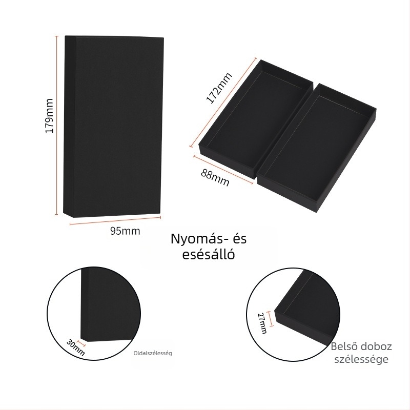 Semleges fehér fedél- és alapcsomagolás mobiltelefonhoz, színes kijelzőt tartalmazó doboz, extra erős csomagolás, 3C elektronikai csomagolás