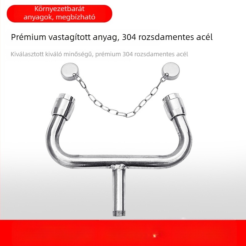 304 rozsdamentes acél szemmosó fúvóka tartozékok, vertikális vészhelyzeti zuhanyhoz