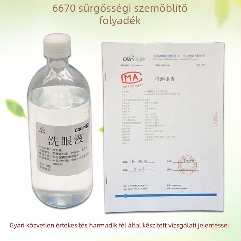 Falihoz szerelhető hordozható szemmosó palack, modell 6670