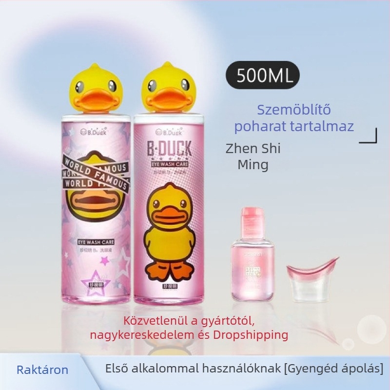 Cherish Ming Szemmosó Oldat Kis Sárga Kacsa Mintával, 500 ml, Szemmosó Pohár