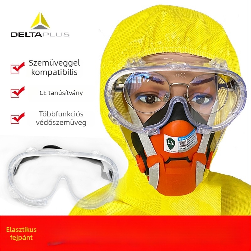 Delta 101146 védőszemüveg: pollennel szemben, szélálló, ütésálló, porálló, ipari felhasználásra és kerékpározáshoz, kémiai ellenálló
