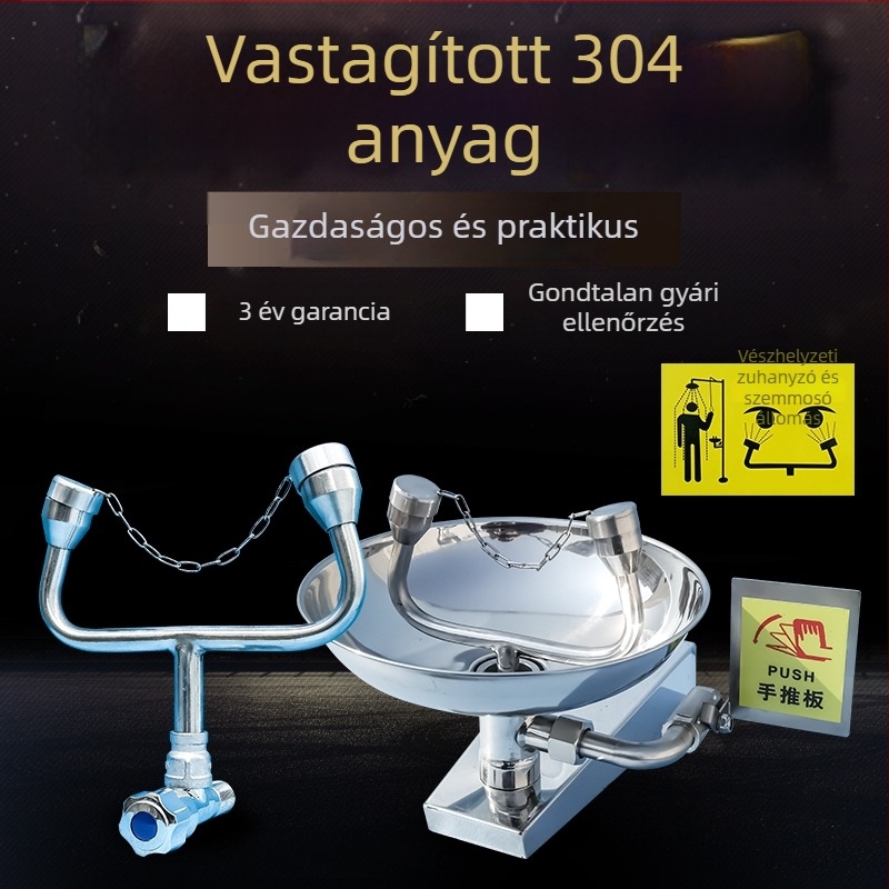 304 rozsdamentes acél szemmosó csap, egyszerű, kettős kifolyó, falra szerelhető