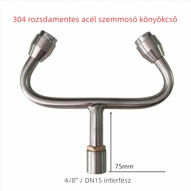Vertikális szemmosó készülék 304 rozsdamentes acélból, ABS kiegészítőkkel, fúvóka szarv alakú