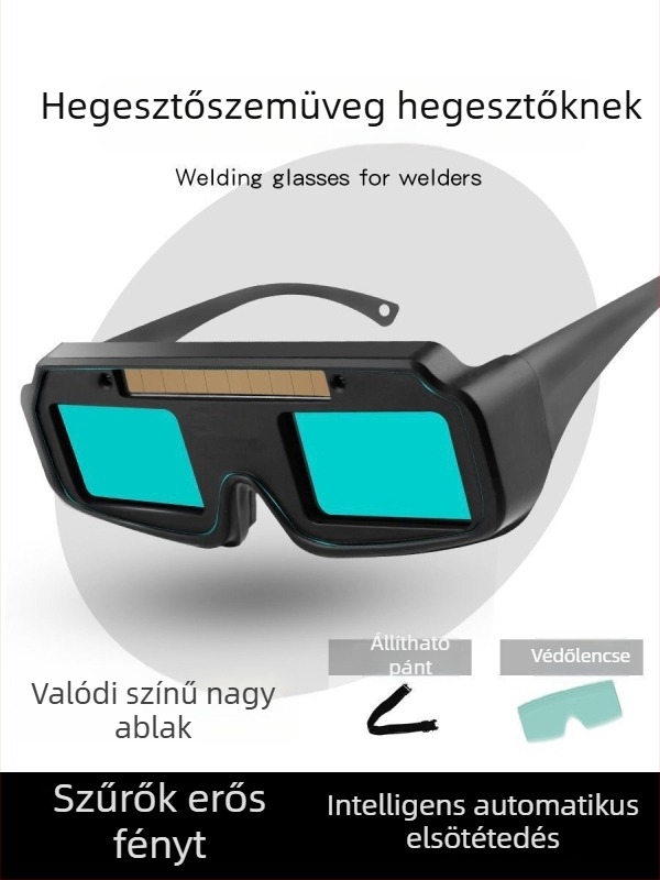 Automatikus fényelnyelő hegesztő szemüveg ívhegesztéshez, szemvédelem, rövidlátó felhasználóknak