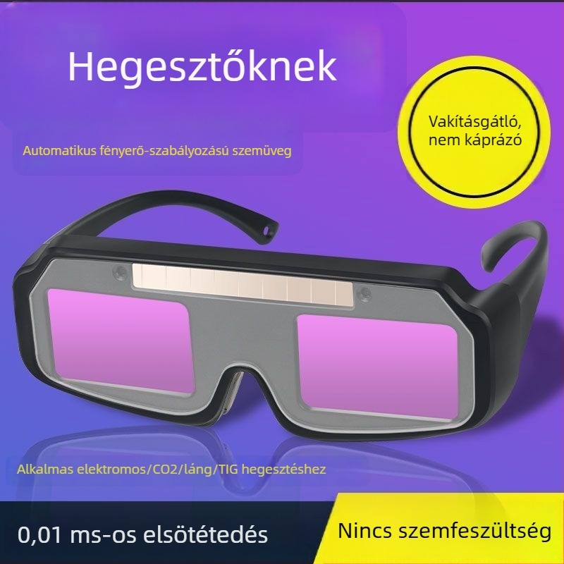 Automatikus fényelnyelő hegesztő szemüveg ívhegesztéshez, szemvédelem, rövidlátó felhasználóknak