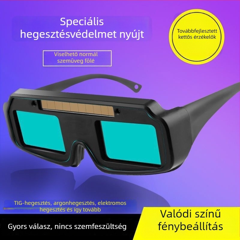 Automatikus fényelnyelő hegesztő szemüveg ívhegesztéshez, szemvédelem, rövidlátó felhasználóknak