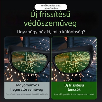Szemüveg hegesztőknek — védő szemüveg lézer- és TIG hegesztéshez, tükröződésmentes, szemfáradtság elleni védelem, argon ívű hegesztéshez