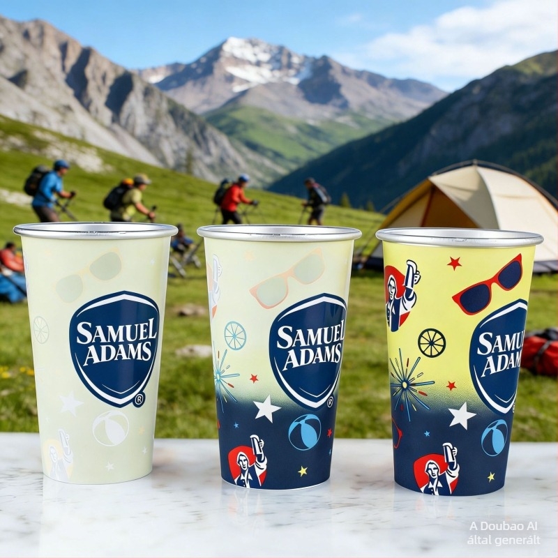 Színváltó alumínium pohár, 401–500 ml, testreszabható hideg italokhoz, modern minimalist dizájn