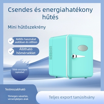 Mini kozmetikai hűtő, hűtés és fűtés, hordozható autóhoz és otthonhoz, legfeljebb 5 L, kompakt