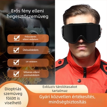 Hegesztő szemüveg UV-védelemmel, por- és szélálló, kültéri kerékpárhoz és síeléshez