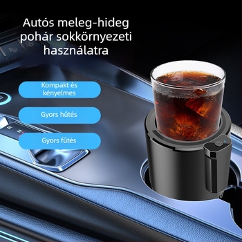 Okos autó- és otthoni kettős használatú pohár: gyors hűtés és melegítés, hordozható autóhűtő és termosz