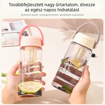 Nyári teainfúziós kulacs – hordozható sportos kulacs forró vagy hideg italokhoz, virágos, több színű dizájn