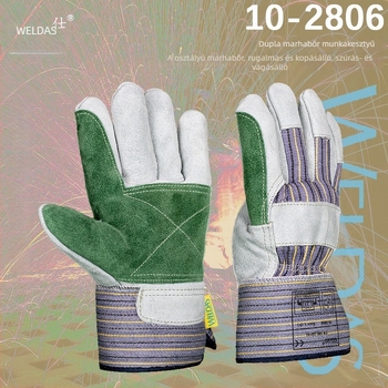 Wittsch 10-2806 Tehénbőr munkakesztyű – kopásálló tenyér, hőszigetelt tenyér, szellőző hátlap, vastagított védőkesztyű